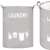 Springos 55l laundry basket in grey and white with clothesline design