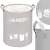 Springos 55l laundry basket in grey and white with clothesline design