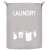 Springos 55l laundry basket in grey and white with clothesline design