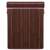 Springos 100L Dark Brown Bamboo Laundry Hamper Front View