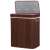 Springos 100L Dark Brown Bamboo Laundry Hamper with Lid Open
