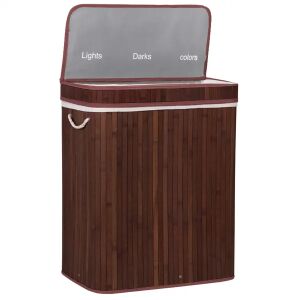 Springos bambusowy kosz na śmieci 100l #ciemny brąz 120881065
