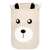 Cos depozitare haine sau jucarii, 40x33cm, bumbac si in, 43 l, ursulet, bej 51935464