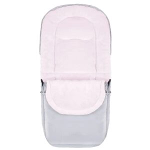 Springos grauer und rosa Babyfußsack mit Fleecefutter, Draufsicht - Springos