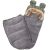 Springos hooded baby bunting bag with fur trim, green, 90x45 cm, inside lining