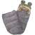 Springos hooded baby bunting bag with fur trim, green, 90x45 cm, inside lining