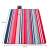 Springos picnic blanket, red, white and blue striped, with size information