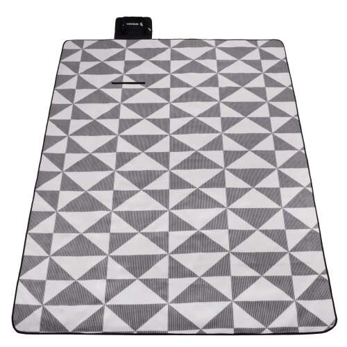 Springos picnic blanket, grey triangle pattern, 180x220 cm