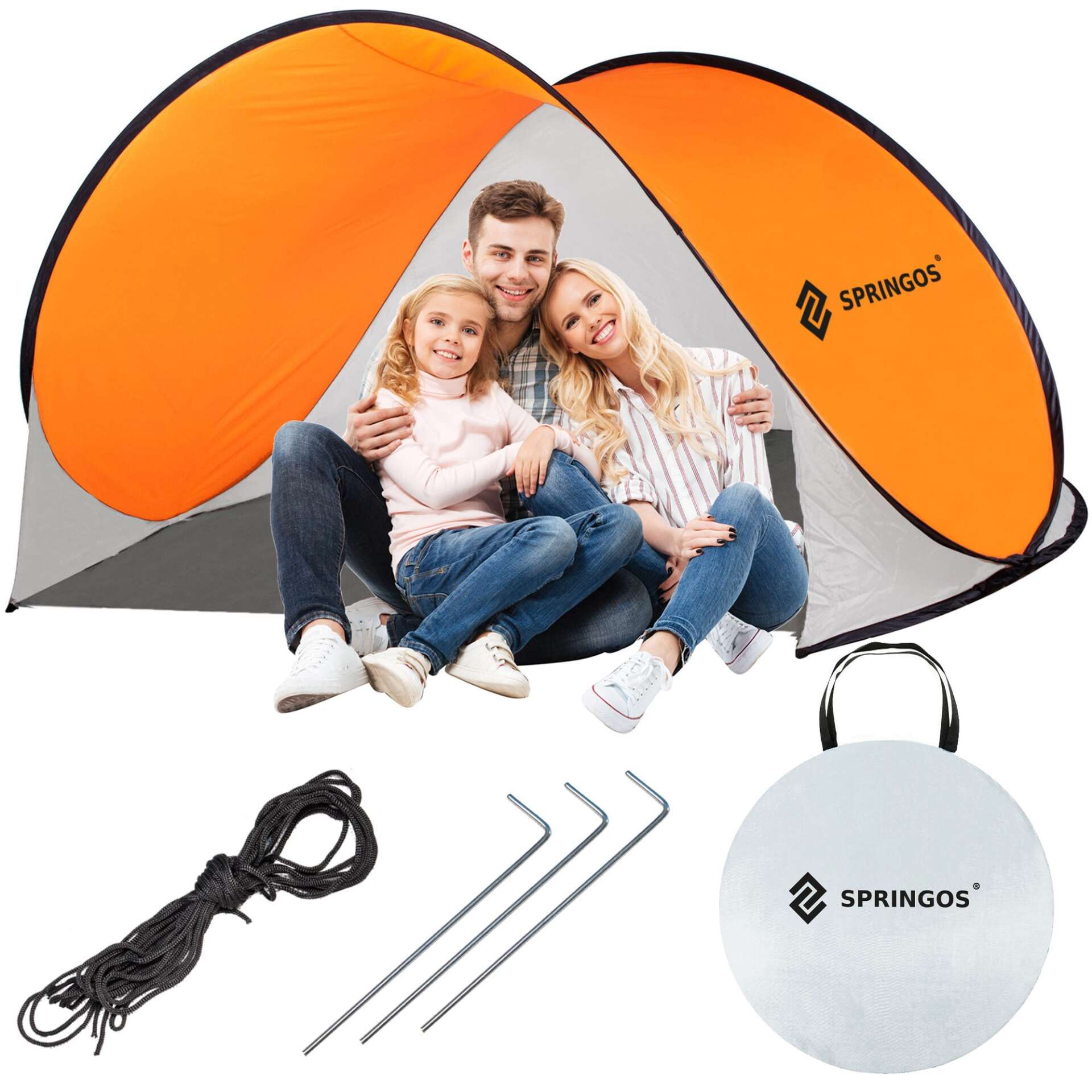 E-shop Sersimo polootvorený plážový a piknikový stan, UV ochrana, 200x12...