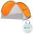 Springos Pop-up Strandzelt mit UV-Schutz, orange, mit Tragetasche