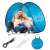 Springos blue pop up beach tent with accessories and family