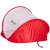 Springos pop up beach tent with UV protection, red, 200x120cm, side view