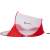 Springos pop up beach tent with UV protection, red, 200x120cm, angled view