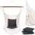 Springos Brazil hanging chair with cushions set on white background
