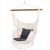 Isolated Springos Brazil hanging chair with gray cushions