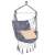 Springos Brazil hanging chair with cushions, gray, one view