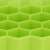 Springos ice cube tray, green silicone, 37 ice cubes, close-up of honeycomb design