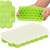 Green silicone ice cube tray with honeycomb design, 37 ice cubes, Springos brand