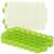 Green silicone ice cube tray with honeycomb design, 37 ice cubes, Springos brand