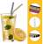 Springos Metal Straws 10 pcs #black-gold 51948901