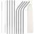 Springos Metal Straws 10pcs #silver 51949168