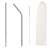 Springos Metal Straws 10pcs #silver 51949168