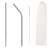Springos Metal Straws 10pcs #silver 51949168