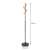 Springos coat rack with wooden branches and black metal base, dimensions 180 cm high and 33.5 cm wide