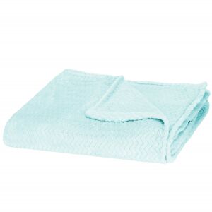 Gefaltete Springos Mint Decke mit geprägtem Muster - Decken