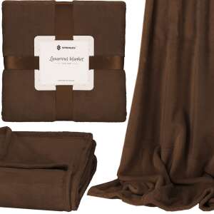Springos luxurious blanket, brown, 150x200 cm, soft, cozy, warm, comfortable, fleece, microfiber, throw blanket, sofa blanket, bed blanket - Springos