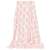 Springos pink Moroccan trellis pattern blanket, unfolded