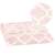 Springos pink Moroccan trellis pattern blanket, 200x220cm