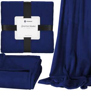 Springos luxurious blanket, navy blue, 200x220 cm, soft and cozy, perfect for cuddling - Bedding