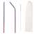 Springos stainless steel reusable drinking straws set with cleaning brushes and a canvas carrying case