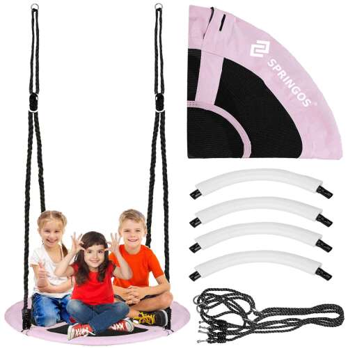 Springos Fészekhinta 110cm #rózsaszín-fekete