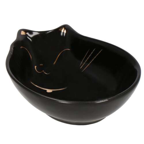 Springos castron ceramic de hrănire 15cm #black-gold