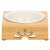 Springos elevated pet bowl with bamboo stand, white ceramic bowl, for small dogs and cats