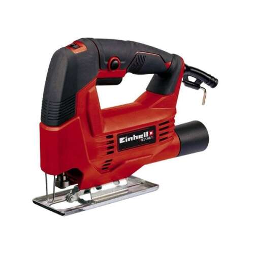Einhell TC-JS 60/1 electric jigsaw, red and black, angled view