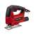 Einhell TC-JS 60/1 electric jigsaw, red and black, angled view