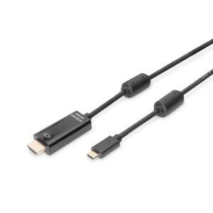 Kabel adaptera Digitus AK-300330-020-S USB-C do HDMI, 2 metry, czarny - Konwerter DVI