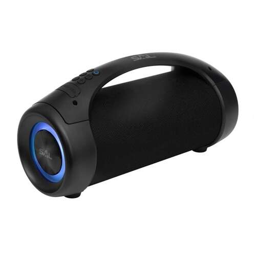 Sal BT 5000 hordozható Bluetooth hangszóró, 2 x 25 W, sztereó Boombox, IPX5 védelem, FM rádió, USB, microSD, beépített mikrofon, RGB LED, akár 30 óra üzemidő