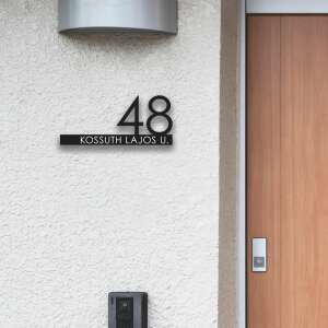 Minimalista házszámtábla 25x11cm