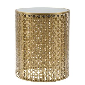 Egy darab MARC arany vas lerakóasztal dekoratív mintával - Dohányzóasztal