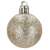 Champagne glitter Christmas tree ornament, 4 cm