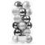 Ca0842 Christmas tree ornaments, 20 silver baubles in clear tube packaging