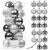 Ca0842 Silver Christmas Baubles 20 pcs Set in Tube
