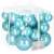 Springos Christmas tree baubles 37 pcs - pearl blue 78669360