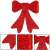 Red glitter Christmas tree bow, Springos brand, close-up
