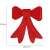 Red glitter Christmas tree bow, Springos brand, with size information