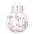 Transparente Weihnachtskugel gefüllt mit rosa Glitzer, 5 cm, Springos
